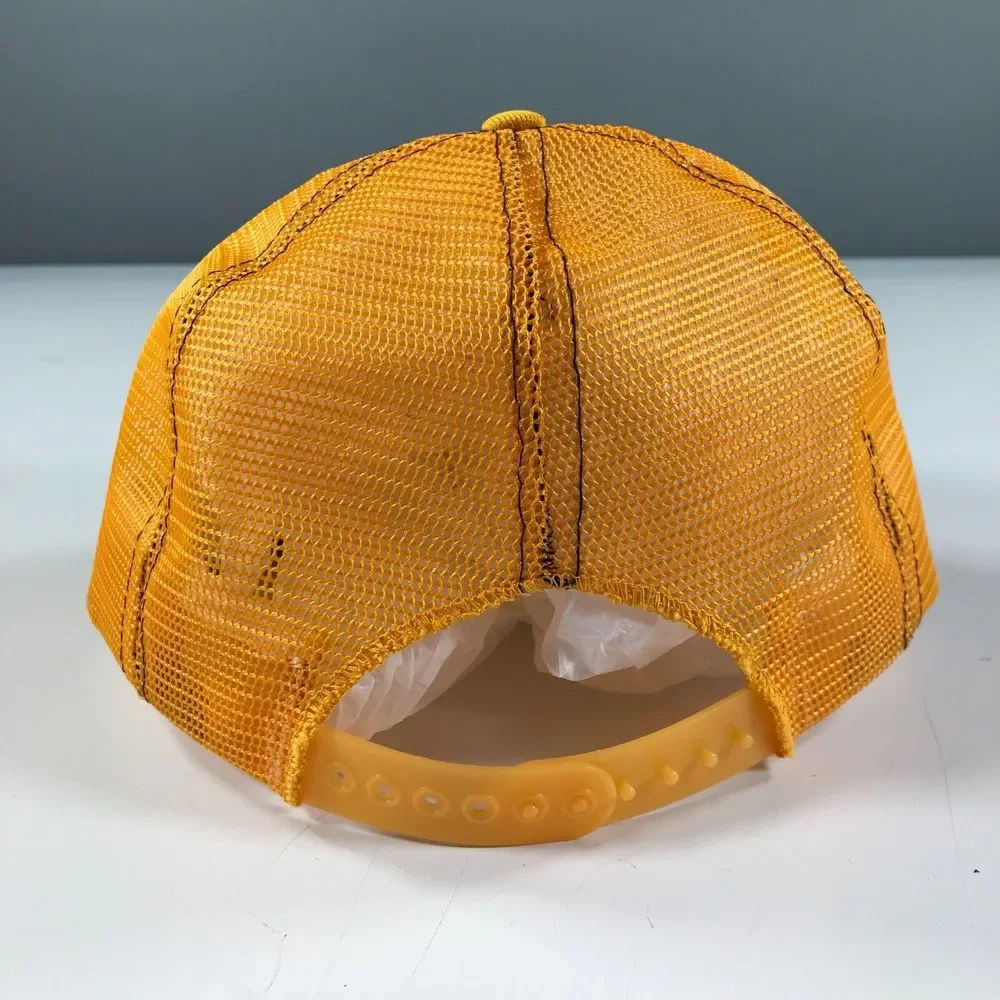 Vintage Trucker Hat Boys Youth Size Maize Yellow and Blue New Era Pro Model - Picture 3 of 8